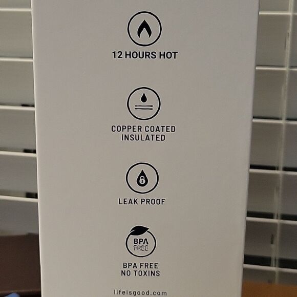 NEW LIFE IS GOOD STICKER TIEDYE PEACE STAINLESS STEEL WATER BOTTLE 40 OZ NWT - Picture 5 of 9